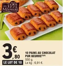 E.Leclerc 10 pains au chocolat pur beurre offre