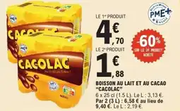 E.Leclerc CACOLAC Boisson au lait et au cacao offre