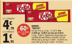E.Leclerc NESTLE Barres offre