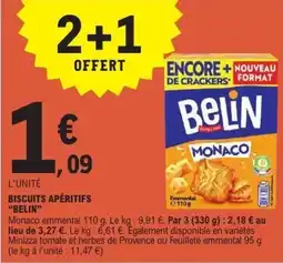 E.Leclerc BELIN Biscuits apéritifs offre