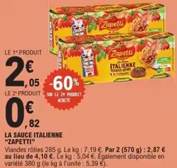 E.Leclerc ZAPETTI La sauce italienne offre