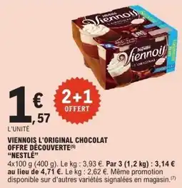E.Leclerc NESTLÉ Viennois l'original chocolat offre découverte offre