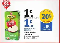 E.Leclerc JAFADEN Jus de pomme offre