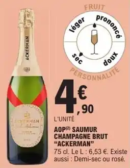 E.Leclerc ACKERMAN Aop saumur champagne brut offre