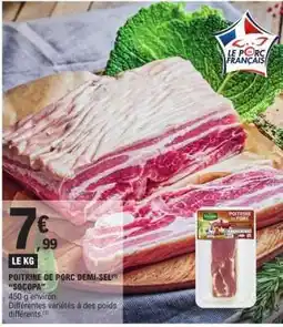 E.Leclerc Poitrine de Porc Demi-Sel offre