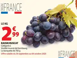 Auchan Supermarché Raisin muscat offre