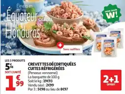 Auchan Supermarché Crevettes décortiquées cuites réfrigérées offre