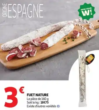 Auchan Supermarché Fuet nature offre
