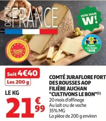 Auchan Supermarché Comté juraflore fort des rousses aop filière auchan cultivons le bon offre