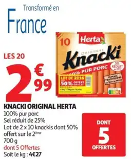 Auchan Supermarché Knacki original herta offre