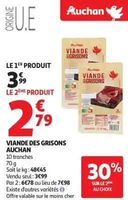 Auchan Supermarché Viande des grisons auchan offre