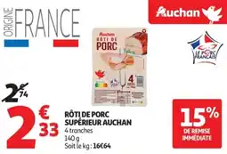 Auchan Supermarché Rôtide porc supérieur auchan offre