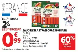 Auchan Supermarché Saucisses la strasbourg stoeffler offre