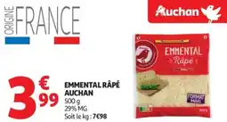 Auchan Supermarché Emmental râpé auchan offre