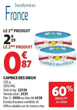 Auchan Supermarché Caprice des dieux offre