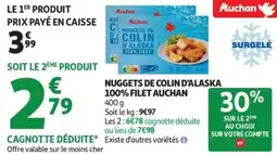 Auchan Supermarché Nuggets de colin d'alaska 100% filet auchan offre