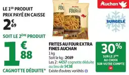 Auchan Supermarché Frites au four extra fines auchan offre