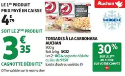 Auchan Supermarché Torsades à la carbonara auchan offre