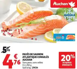 Auchan Supermarché Pavés de saumon atlantique congelés offre
