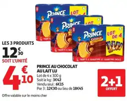 Auchan Supermarché Prince au chocolat aulait lu offre