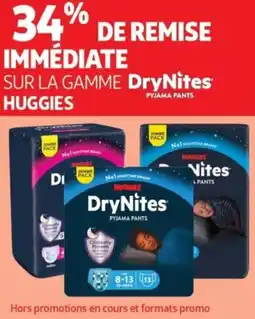 Auchan Supermarché SUR LA GAMME DryNites HUGGIES offre