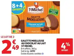 Auchan Supermarché Galette moelleuse au chocolat au lait st michel 8+, 360 g offre