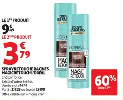 Auchan Supermarché Spray retouche racines magic retouch l'oréal offre