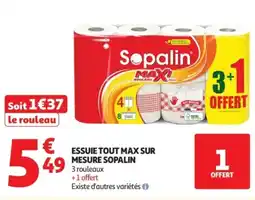 Auchan Supermarché Essuie tout max sur mesure sopalin offre