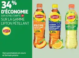Auchan Supermarché SUR VOTRE COMPTE SUR LA GAMME LIPTON PÉTILLANT offre