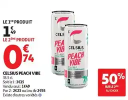 Auchan Supermarché Celsius peach vibe offre