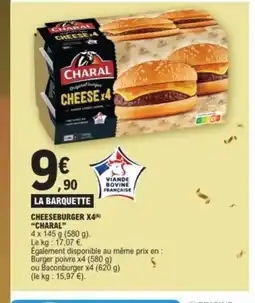 E.Leclerc CHARAL Cheeseburger x4 offre