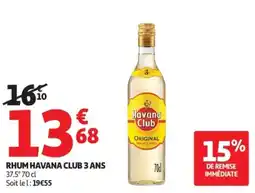 Auchan Supermarché Rhum havana club 3 ans offre