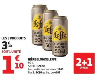 Auchan Supermarché Bière blonde leffe offre