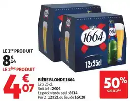 Auchan Supermarché Bière blonde 1664 offre