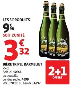 Auchan Supermarché Bière tripel karmeliet offre