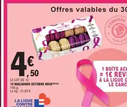 E.Leclerc 12 macarons octobre rose offre