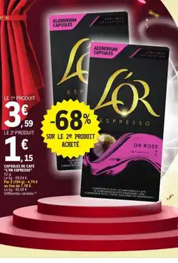 E.Leclerc L'OR ESPRESSO Capsules de café offre