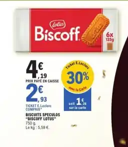 E.Leclerc BISCOFF LOTUS Biscuits speculos offre