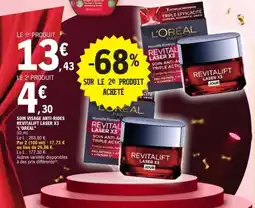 E.Leclerc L'ORÉAL Soin visage anti-rides revitalift laser x3 offre
