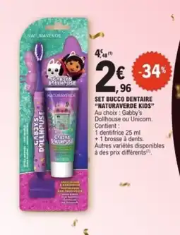 E.Leclerc NATURAVERDE KIDS Set bucco dentaire offre