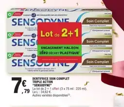 E.Leclerc SENSODYNE Dentifrice soin complet triple action offre