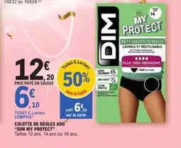 E.Leclerc DIM Culotte de règles ado offre