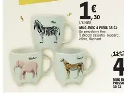 E.Leclerc Mug avec 4 pieds offre