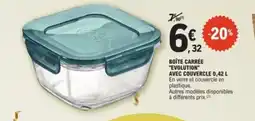 E.Leclerc Boite carrée evolution avec couvercle offre