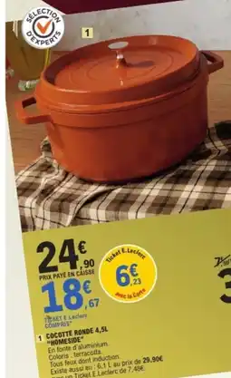E.Leclerc HOMESIDE Cocotte ronde offre
