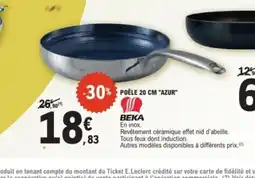 E.Leclerc BEKA Poêle azur offre