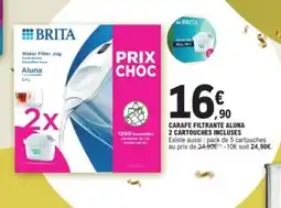 E.Leclerc Carafe filtrante aluna 2 cartouches incluses offre