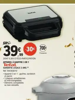 E.Leclerc TEFAL Appareil à gauffre 3 en 1 offre