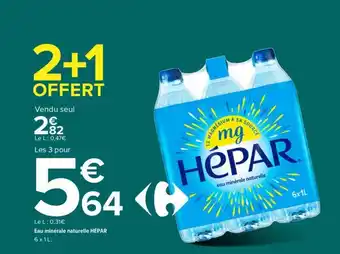 Carrefour Eau minérale naturelle HÉPAR offre