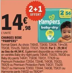 E.Leclerc PAMPERS Changes bebe offre